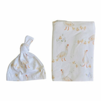 Cuddle Bug & Co. Organic Jersey Baby Wrap Set - Goosey Gander