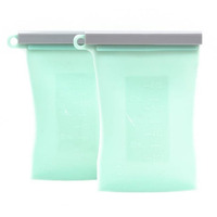 Junobie Reusable Silicone Breastmilk Storage Bags - 2pk Mint