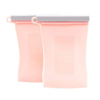 Junobie Reusable Silicone Breastmilk Storage Bags 2pk Rose 4507