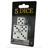 Cardinal Classics Pack of 5 Dice six sided 6061229