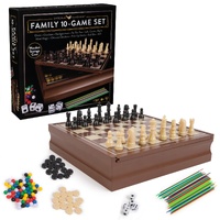 Cardinal Classics Wooden 10 Game Set Cabinet ASM6065854