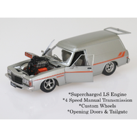 DDA Silver Holden Sandman HZ Custom Panel Van 1:24 Scale Diecast Vehicle DDA522