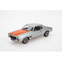 DDA 1:24 Silver w/Orange Stripe HQ Holden GTS Monaro 2 Door Diecast Vehicle DDA326