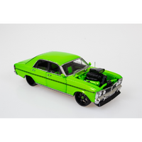 DDA 1:24 Lime Green Ford XY Falcon Custom Supercharged Diecast Vehicle DDA2499
