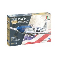 Italeri WWII Aces P-51D Mustang 1:72 Scale Model Kit 1484S