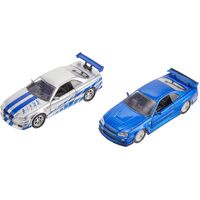 Fast & Furious Jada Brian's Nissan Skyline GT-R (BNR34) Twin Pack 1:32 Scale Diecast 31980