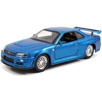 Jada Fast & Furious 2002 Brian's Nissan Skyline GT-R (BNR34) 1:32 Scale Diecast 97185