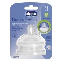 Chicco Natural Feeling Teat 4m+ Adjustable Flow 2 Pack