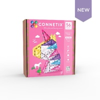 Connetix Magnetic Tiles Glitter Unicorn Pack 56pcs 056-GU