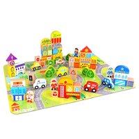 Fat Brain Toy Co Wooden My Town Block Set FB253