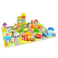 Fat Brain Toys Wooden My Town Block Set FB253