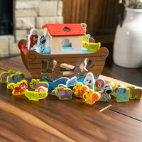 Fat Brain Toy Co Wooden Noah's Ark Sort & Play Set FB426