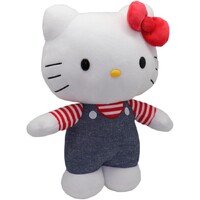 Hello Kitty Medium Plush Blue Denim Overalls 24408