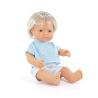 Miniland My Friends & Me 38cm Blonde Caucasian Boy Doll MN33201