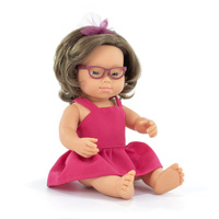 Miniland My Friends & Me 38cm Girl with Down Syndrom Doll N33206