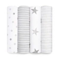 Aden + Anais 4pk 100% Cotton Muslin Swaddles - Dusty