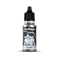 Vallejo Model Colour #195 - Silver - 18 ml Metallic Acrylic Paint