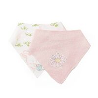 Bunnies By The Bay Friendship Blossoms Dribble Bibs 2pc Set