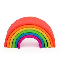 Dena Toys Small Neon Rainbow 6pc Stacking/Sensory/Teething Toy