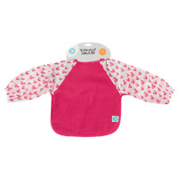 All4Ella Waterproof Sleeve Bib Heart Pink