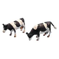 Kids Globe Black Standing White Cows 2 Pack 1:32 Scale