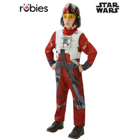 Rubies Deerfield Star Wars Deluxe Poe X-Wing Fighter Child Costume Dress Up 7-8yrs 620265L