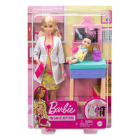 Barbie You Can Be Anything Paediatrician Blonde Doll and Playset DHB63