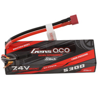 Gens Ace G-Tech 2S 5300mAh 60C 7.4V Hardcase/Hardwired Lipo Battery (Deans)