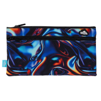Spencil A4 Twin Zip Pencil Case - Metallic Waves