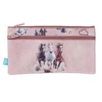 Spencil A4 Twin Zip Pencil Case - Wild Horses