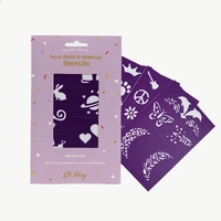 Oh Flossy Reusable Adhesive Face Paint & Makeup Stencils - Purple ACC09ST