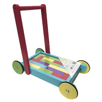 Hello Sunshine Wooden Walker Wagon with Blocks 548916