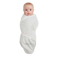 Baby Studio Swaddlewrap Cotton Lines Grey/White 0-3M