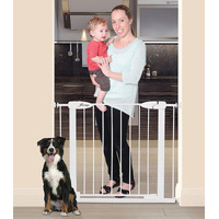Dreambaby Boston Magnetic Auto-Close Safety Gate White incl 2x 7cm Extns
