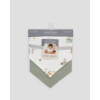 The Little Linen Company Jersey Bib 2pk - Farmyard Lamb