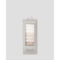 Little Bamboo Towelling Wash Cloths 10pk - Iced Coffee