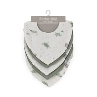 Little Bamboo Muslin Bibs 5pk - Turtle Bay