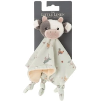 The Little Linen Company Lovie Comforter - Farmyard Cow