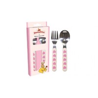 Bunnykins Spoon and Fork - Pink Sweethearts B08C