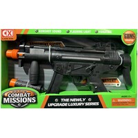 Combat Missions Machine Pistol With Silencer Pretend Play Gun 752L