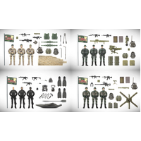 World Peacekeepers Three Military Figures with accessories assorted 1:18 scale Toy Soldiers Assorted Style WPK770