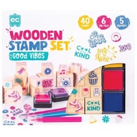EC Wooden Stamp Set - Good Vibes EVEWSAAU