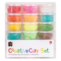 EC Creative Air Dry Clay Set 18 Colours, 25g Pots EVECC18