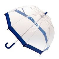Clifton Kids Clear Birdcage Umbrella with Navy Trim**