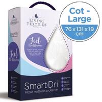 Living Textiles Smart Dri Large Cot Fitted Mattress Protector