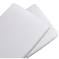 Living Textiles 100% Cotton Jersey 2pk Co-Sleeper/Cradle Fitted Sheets - White