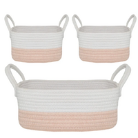 Living Textiles 3pc Storage Set - Blush/White