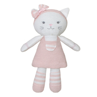 Living Textiles Softie Toy Character - Daisy the Cat Knitted Toy