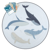 Lolli Living Reversible Round Play Mat with Milestone Cards Oceania