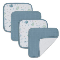 Living Textiles Face Washers 4 Pack - Banana Leaf
